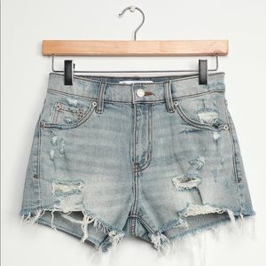 Lulu’s Daze Ripped High Waisted Shorts